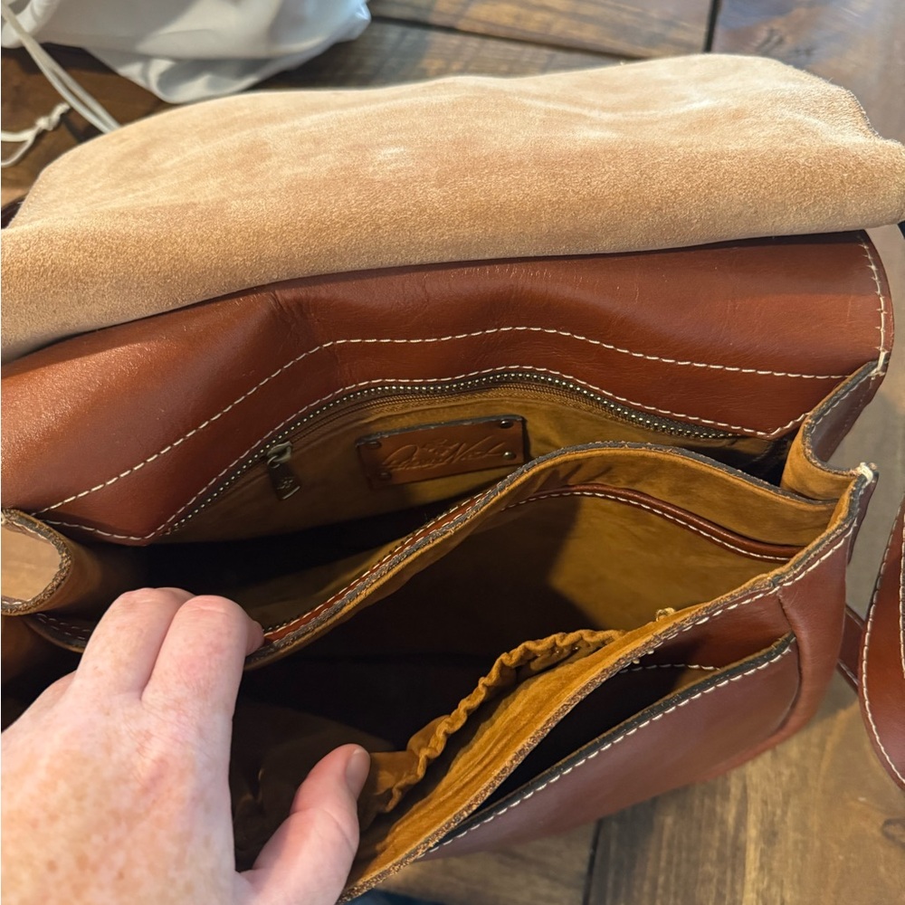 Patricia Nash Tan Leather Crossbody Bag